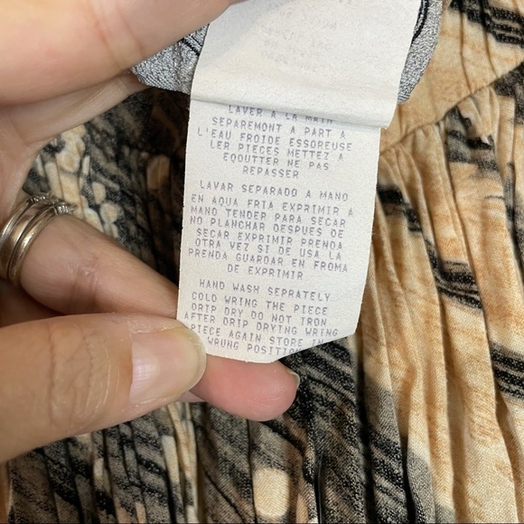 Stonebridge Vintage Boho Gypsy Broom Skirt Black & Tan Size Small - Picture 4 of 5